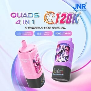 JNR Quads 120K,4-en-1 Vape jetable – 2 % de nicotine – Image 4